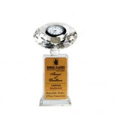 Crystal With Clock SG Memento - 4.5 inch 